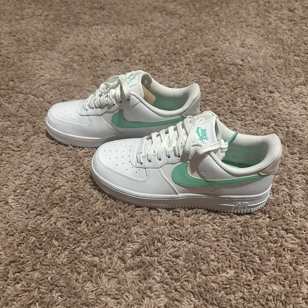 Nike Air Force 1 White with Mint Green Accents